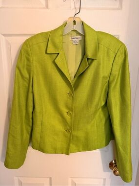 Vintage Barry Bricken Lime Green Cropped Blazer